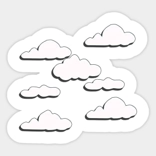 Spring Clouds with Shadows (MD23KD006b) Sticker